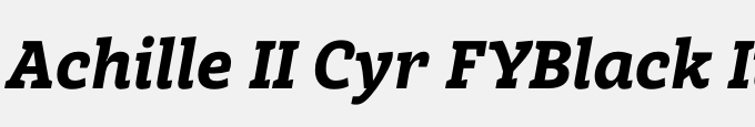 Achille II Cyr FYBlack Italic